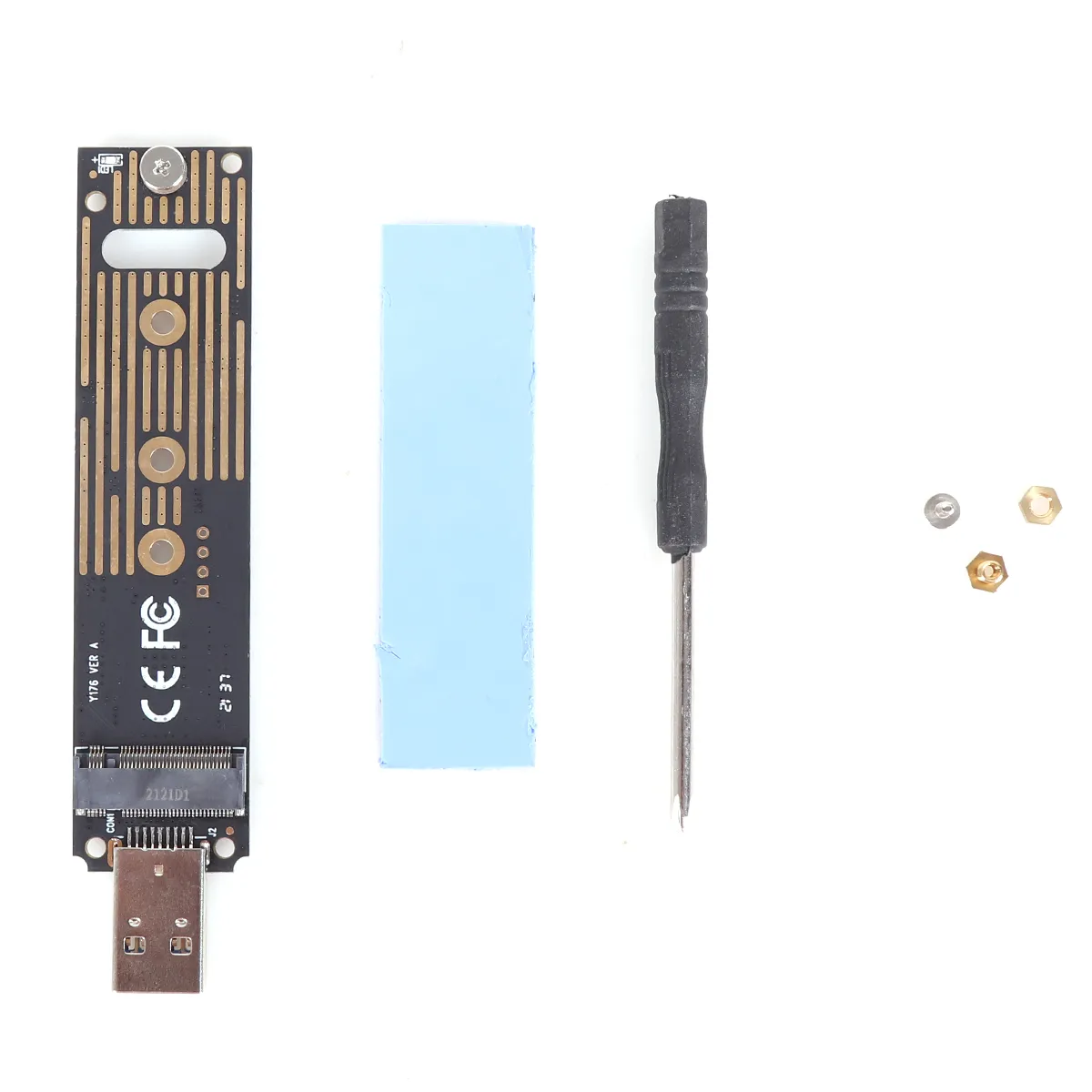 Picture of M.2 NVME SSD to USB 3.1 Adapter Hard Drive for PCIe NVMe Based M Key B+M Key SSD